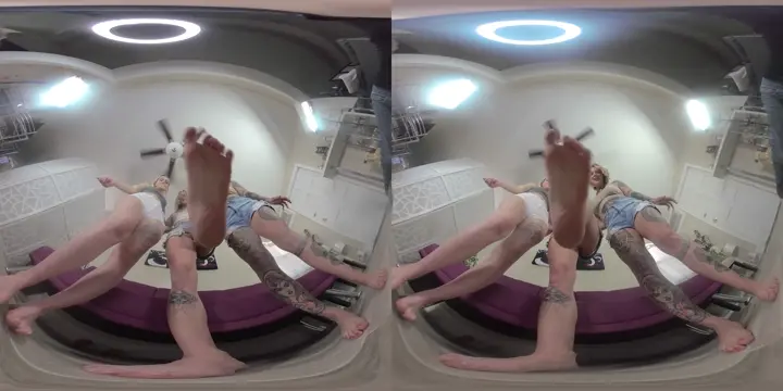 Poster: [BrattyFootGirls.Com / XBrats.Com] Mandy Madeline &Amp; Joey - Pinned Underfoot - 3D VR 180 6K